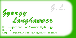 gyorgy langhammer business card